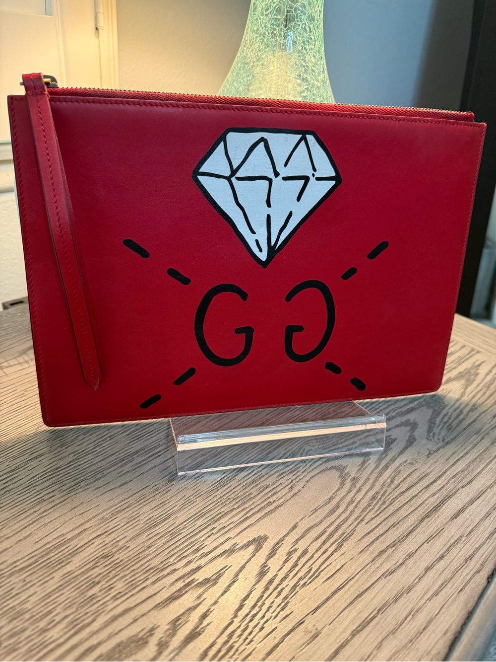 Gucci x GucciGhost Diamond Leather Clutch Limited Edition